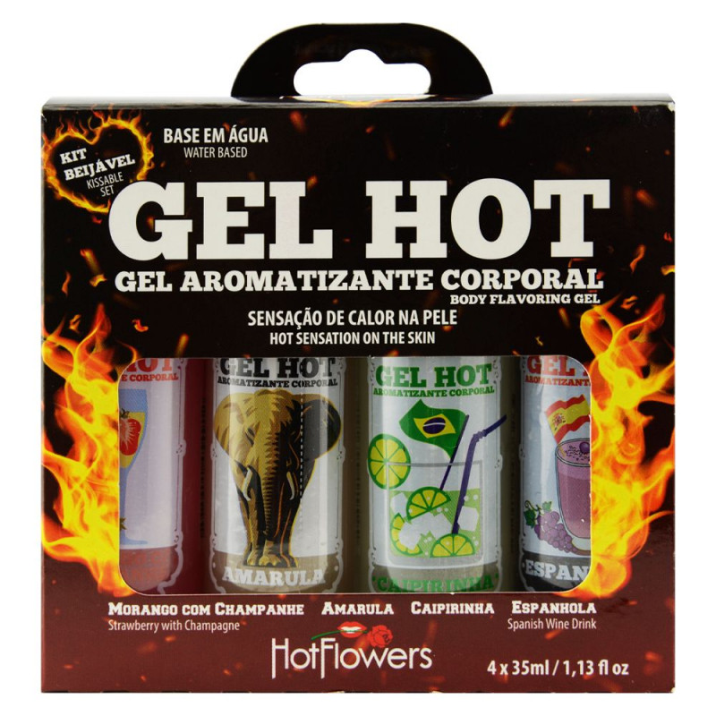 KIT GELES COMESTIBLES HOT 35ML X4